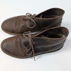 Great cond. CLARKS Bushacre 2 Men's Leather Chukka Boots Brown size 10